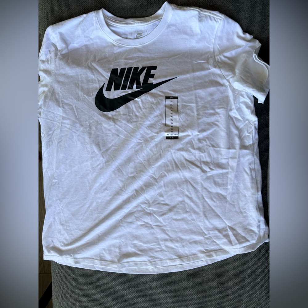 Nike White Tee with Black Accents